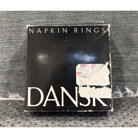 Dansk Silverplated Napkin Rings Set Of 4 In Box Polished Finish Stylish Dining - Picture 1 of 9